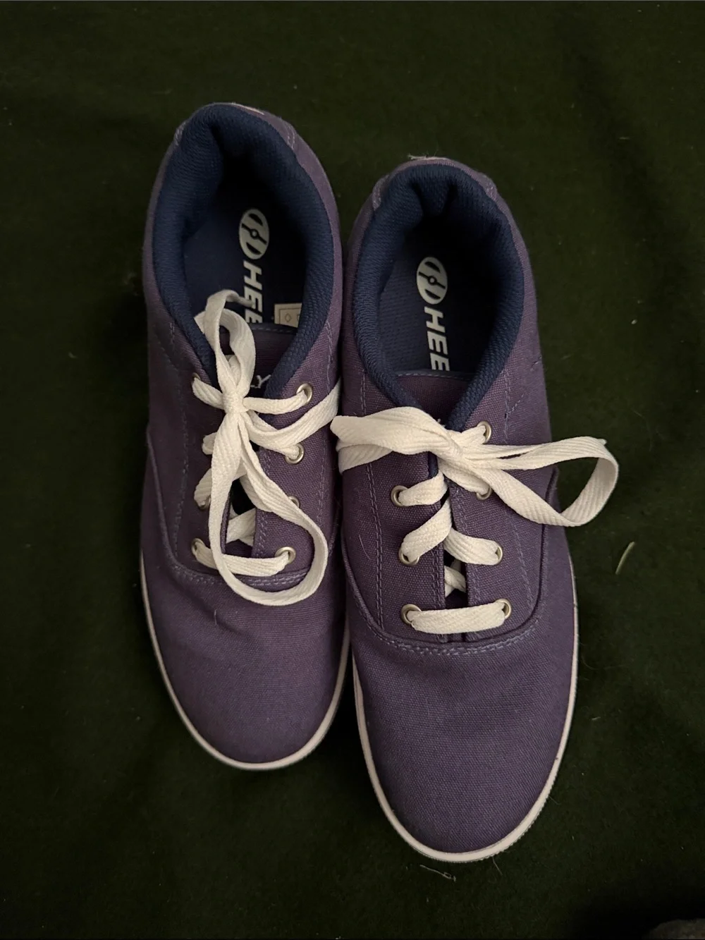 Heelys Purple Canvas Kids Sneakers with White Laces